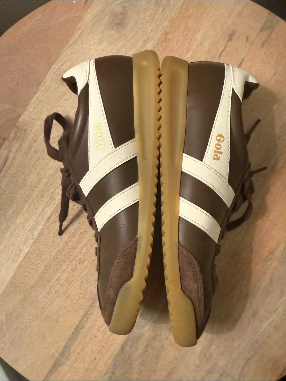 Gola Women’s Torpedo Sneakers Dark Brown/Off White - Picture 7 of 11